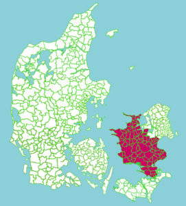 Postnr Sjælland